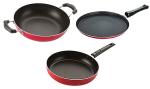 NIRLON Aluminium Non Stick Non Induction Cookware Set (Pack of 3)