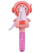 Toyshine Space Theme Hand Press Bubble Toy Fan Wand Children Party Favors Outdoor & Indoor Activity for Boys Girls 3+yrs- Orange