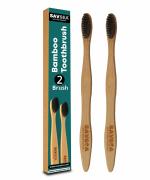 SavSea Bamboo toothbrush soft bristles| Eco Friendly wooden charcoal toothbrush with medium bristles for adults - 2pcs of bamboo toothbrush