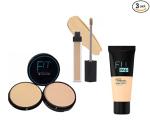 MISS DOLL Skin Powder Liquid Tube Foundations Natural Looks Concealer Set Of 3
