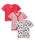 Mi Arcus Flamingo Printed Cotton Vest/Innerwear/Jhabla Front Open With Half Sleeve For Baby Boy/Kids/Girl Pack Of 3