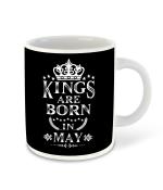 Whats Your Kick Boys Birthday Kings are Born in May Design Printed White Ceramic Coffee Mug and Tea Mug 325ml
