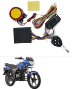 Qiisx Tubeless Motorcycle/Bike Alarm Security System Button Remote Key Anti-Theft Alarm with Dual Remote Control for Bajaj Discover