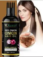 KURAIY Hair Fast Growth And Hair Care Essential Oil Natural Red Onion Hair Regrowth Products Serum Hair Care Hair Loss  50 ML