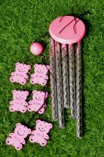 Ngt Online 5 Pipe 6 Pink Teddy Wind Chimes Model BTS-17