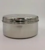 SHLINCO Stainless Steel Belly Food Storage Containers |Set of 1| Kitchen Storage Containers | Steel Dibba | Capacity 2L - 2000 ml Steel Grocery Container (Silver)