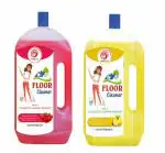 TRAYTEXT 1 Litre Disinfectant Floor Cleaner With Rose and Yellow Cleaning Power Liquid Suitable for All Floor Cleaner Mops Kills 99.9% Germs(PACK OF 2)