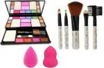 Lenon Beauty 6171 Makeup kit + 5 pcs Makeup Brush + 2 pc Blender Puff Combo (8 Items in the set)