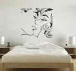 Lanstick Vinyl Black Love With Kisses Image Self Adhesive Wall Sticker 24 inch