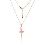LaBerra Gold Plated Zirconia Cinderella Necklace | Adjustable Pendant For Cinderella Lover | Perfect Gift For Your Girlfriend, Sister, Mother & Loved Ones