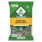 24 Mantra Organic Unpolished Urad Dal Black Split/Black Gram Split/Minapa Pappu/Kali dal - 500gms | Pack of 1 | 100% Organic | Chemical Free & Pesticides Free