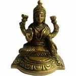 ORAMSA Goddess Lakshmi Brass Idol Statue Sculpture for Diwali Pooja, Temple, Home Decor Vastu Laxmi Devi Maa