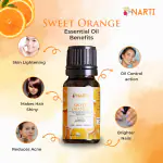 NARTI ORGANIC Natural Sweet Orange Essential Oil 100ml - Organic Certified for Hair Growth, Skincare, and Aromatherapy