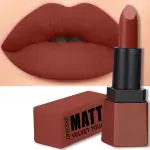 FORFOR Intense Matte Lipstick Waterproof Long Last Matte Lipstick (Sepia Brown)