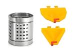 FIRST FRONT Stainless Steel Cutlery Holder With 2 Pcs Plastic Sancha Set and (Multicolour, Pack of 2)