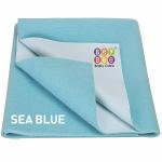 Beybee Sea Blue Waterproof Baby Mattress Protector (S)