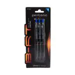 Pentonic B RT Ball Pens, Blue Ink, 3 Pens Blister Set, Pack of 4