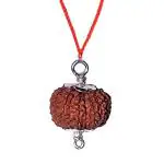 Feel Touch Mart Original Certified 14 Mukhi Rudraksha Nepali Bead High Rated Silver Pendant Nepal Fourteen Faced Rudraksha Bead Energized Bead for Men & Women