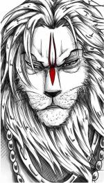 Ordershock Waterproof Hanuman Ji with Tiger Temporary Body Tattoo