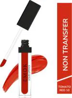 Emok Liquid Matte Lipstick Non Transfer Lip Color Long stay Smudgeproof-Beauty Makeup (TOMATO RED, 5 ml)