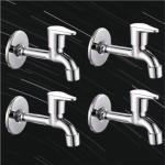 Livefast Silver Vx-Fusion-P4 Bib Tap Faucet - Wall Mount Installation Type (Pack Of 4)