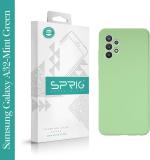 Sprig Liquid Silicone Green Back Cover For Samsung Galaxy A32, Galaxy A32