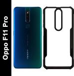 CarryWrap Back Cover for Oppo F11 Pro (Black, Transparent, Grip Case, Pack of: 1)
