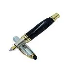 Auteur Castor Black Brass Black Ink Fountain Ink Pen