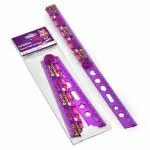 Scoobies Squad Fold Up Ruler (Purple) | With Geometry Stencil | Cute Ice Cream Design | 30 inch