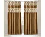 Tanyugg Motif Camel Polyester Long Door Curtain 9x4 ft (Design Burberry)