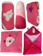 My NewBorn Baby Rani Set of 5 Gift Pack Blankets (0-3 M)