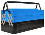 Plantex High Grade Blue and Black Metal Tool Box 46 x 21 x 22.5 cm