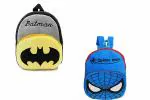 Batman and Bule Spiderman School Bag Soft Plush Backpacks Cartoon Boys Girls Baby Bag