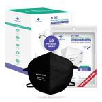 Careview Non-Woven Fabric CV1221H, N95 FFP2 Reuseable Face Mask (Black, Pack of 10) (Loop color may differ)