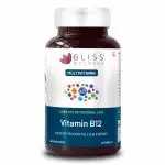 Bliss Welness Vitamin B12 100% RDA | Cynocobalamine | Boost Energy Levels Healthy Nervous System & Brain Function Supplement for Men & Women - 60 Vegetarian Tablets