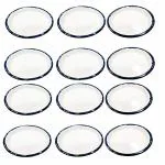 JOHNSON TOOLS White Round Enamel Plate (Set of 12) P-12