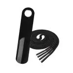 Sheppits Premium Formal Shoes Laces (Black) & Shoe Horn (Black) Combo | Shoe Care Kit