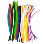 VibhutiCrafts (Multicolour, Pack of 100) Pipe Cleaners - Flexible Wired Fibre - 12 inch (Ideal for Art and Craft, Jewelry Making)