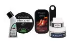 Sheppits Premium Shoe Shiner (Neutral), Shoe Polish (Black), Shoe Horn (Black), Liquid Shoe Polish (Natural), & Shoe Cream (Natural) Combo | Shoe Care Kit