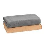 Cotton Bolls Textiles Microfiber Bath Towel Set Of 2 (Grey-Brown) Kitchen Towel Super Soft, Lint Free, Quick Dry, Multi-Purpose Towel