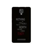 Casotec Life Quotes Design Printed Silicon Soft TPU Back Case Cover for Panasonic Eluga I2