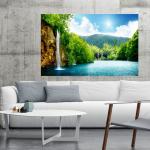 SURMUL Beautiful Nature Waterfall Multicolor PVC Wall Sticker