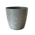 Garden Art Black Round Indoor and Outdoor Home Office Windowsill Living Room Patio Terrace Decor Plastic Flower Pots (18 x 18 x 17 cm)