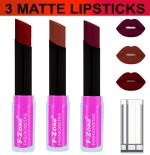 OUR BEAUTY Multicolor Soft And Smooth Touch Velvet Matte Lip Color Combo 96, 10.5 G (Pack Of 3)