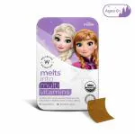 Wellbeing Nutrition Frozen Elsa & Anna Melts | Kids Organic Multivitamin with Vitamin A,B-Complex,C,D and Iron | 100% Plant Based for Growth and Immunity |Mixed Berry Flavor (30 Oral Thin Strips)