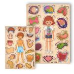 BITFEEX Body Part Wooden Puzzle Kids Games Toys for Kids 3+ Jigsaw Puzzles for Adults Baby Learning Toys Educational Toys for 2 Board Game