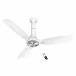 Havells Inox underlight BLDC 1200mm Ceiling Fan | Remote Controlled, Smart Fan, IoT Enabled, Alexa & Google Home Compatible | 5 Star Rated, 2 Year Warranty | (Pack of 1, Pearl White)