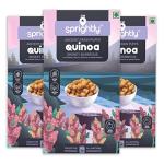 Sprightly Quinoa Puffs 270G Roasted Smokey Barbecue Ancient Grain Gluten Free Vegan Highfibre Protein rich (90 G Each) Pack Of 3