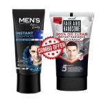 Glow & Lovely and Handsome Oil Clear Face Wash For Oily Skin - 100g & Brightness Cream - 50 g