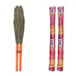 Monkey 555 Premium Natural Grass Broom Pack of 2